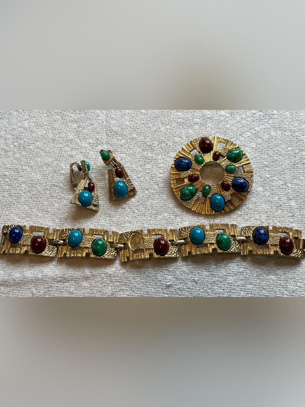 Vintage-Inspired Multistone Jewelry Set